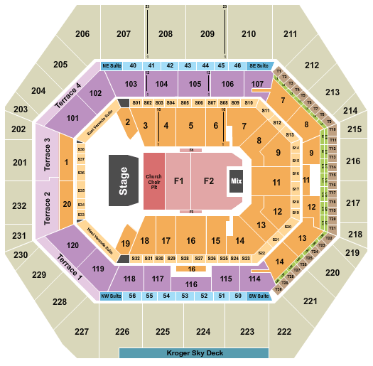 Gainbridge Fieldhouse Eric Church Seating Chart
